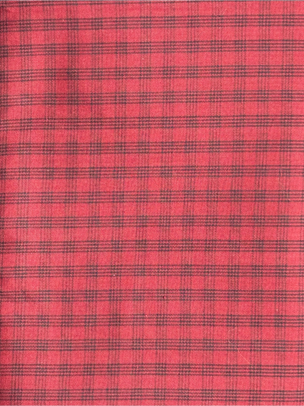 4.06 Yards Vintage Classic Red And Black Checkered Plaid Fabric